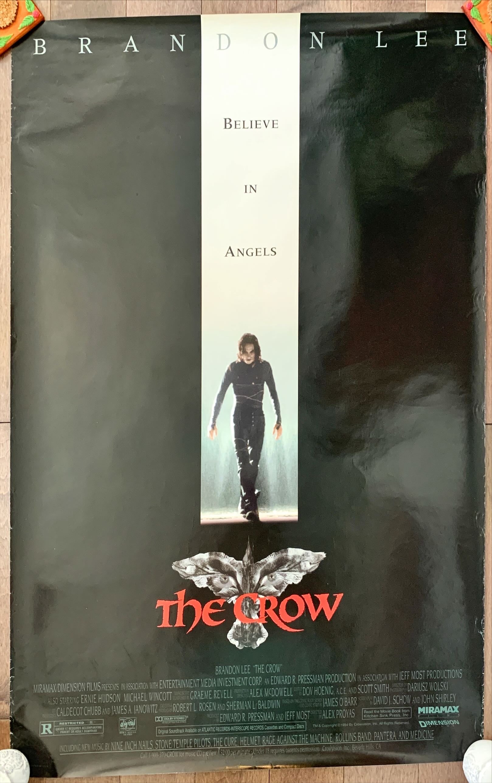 The Crow (1994) One Sheet Movie Poster - Jason Lee