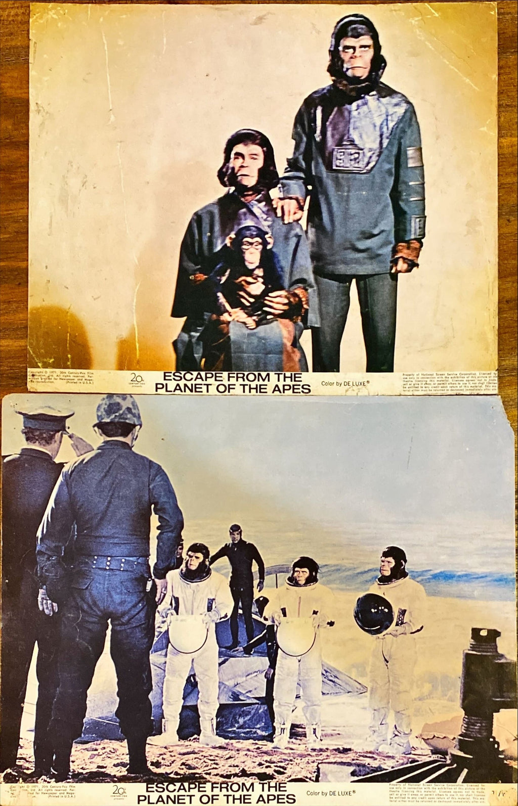 3 Planet of the Apes saga lobby card bundle