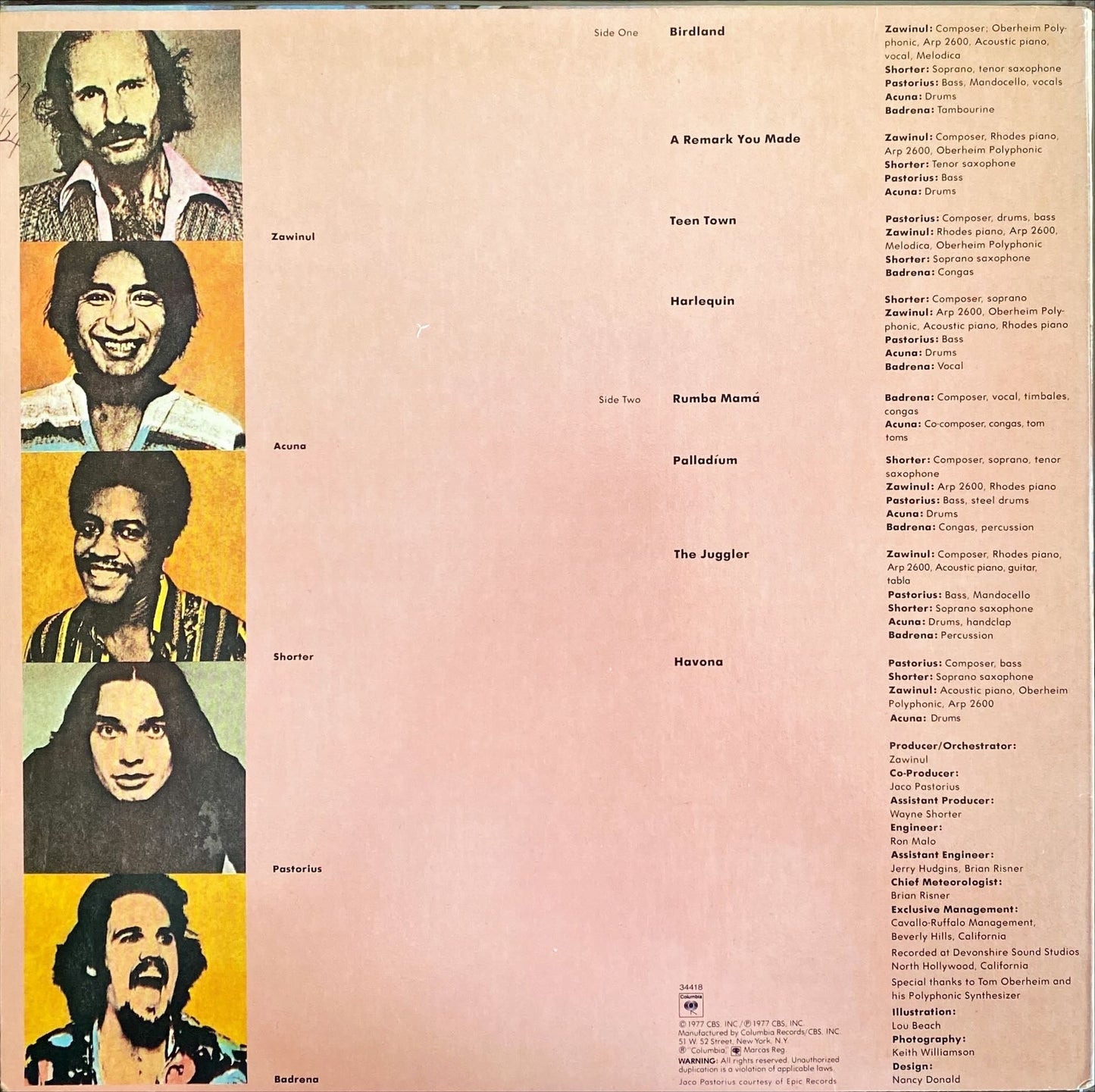 Weather Report - Heavy Weather Jazz Fusion Vinyl/LP #R27