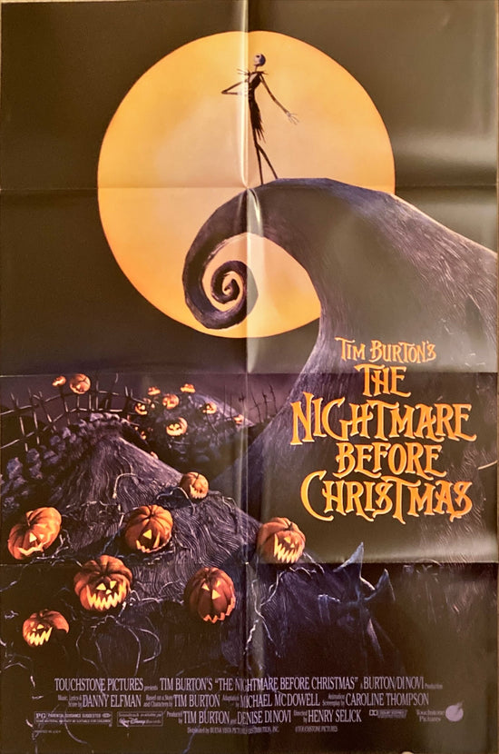 Nightmare before Christmas (1993) One Sheet Movie Poster - DS