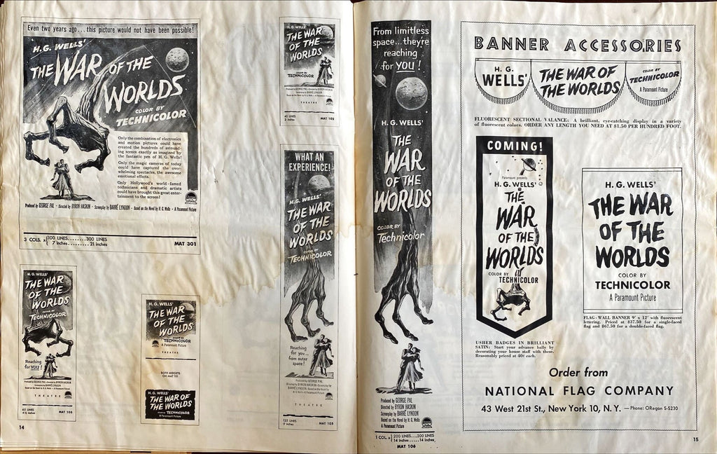 War of the Worlds (1953) Theatrical Pressbook
