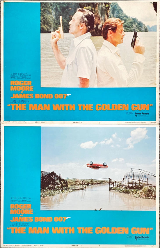 Man With the Golden Gun (1974) 4x Lobby Cards