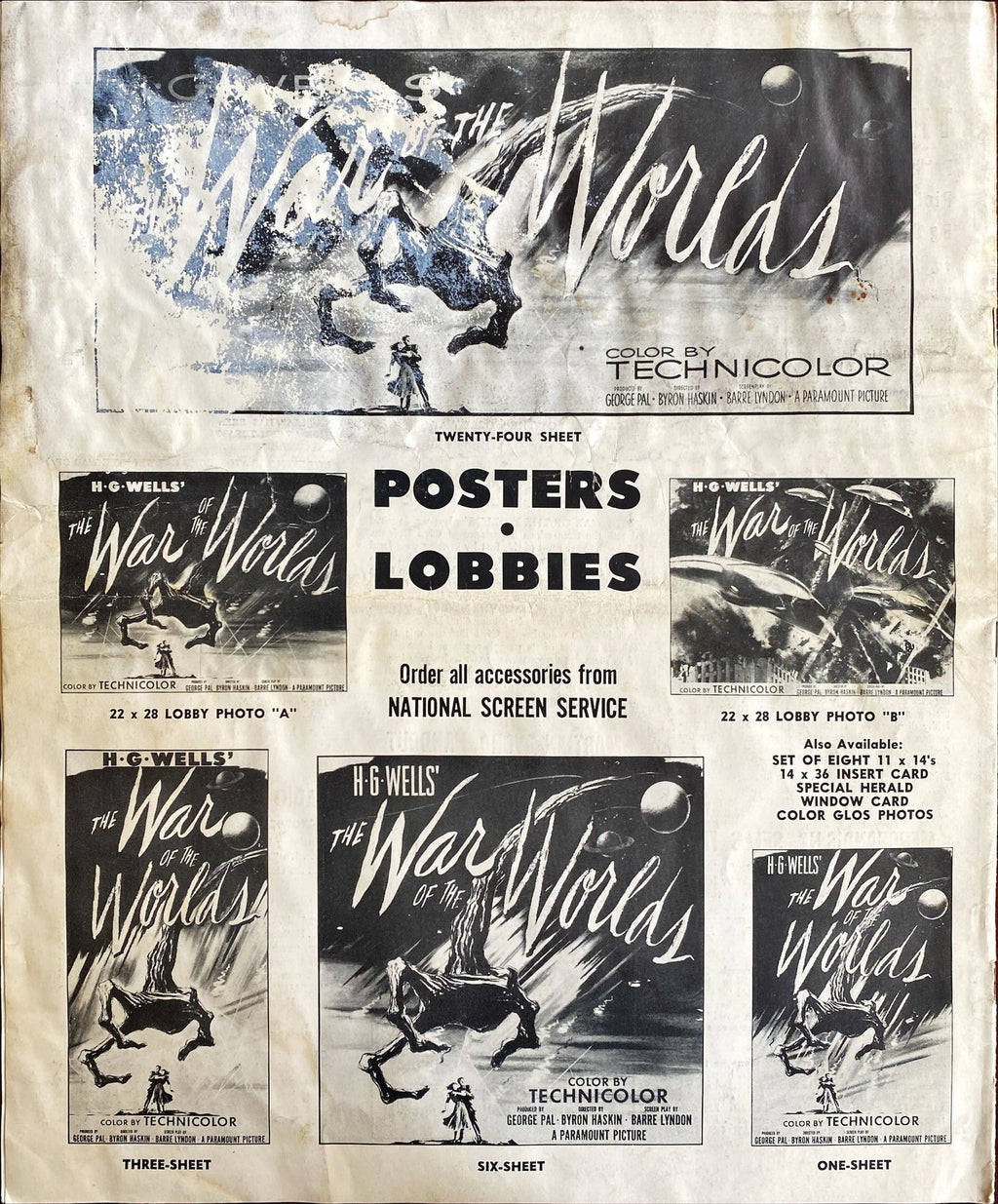 War of the Worlds (1953) Theatrical Pressbook