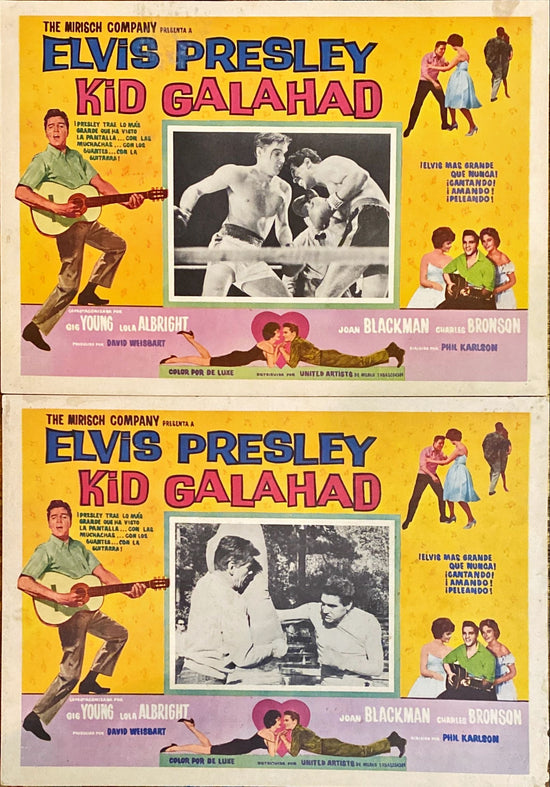 Kid Galahad (1962) 2x Lobby Cards - MX, Elvis