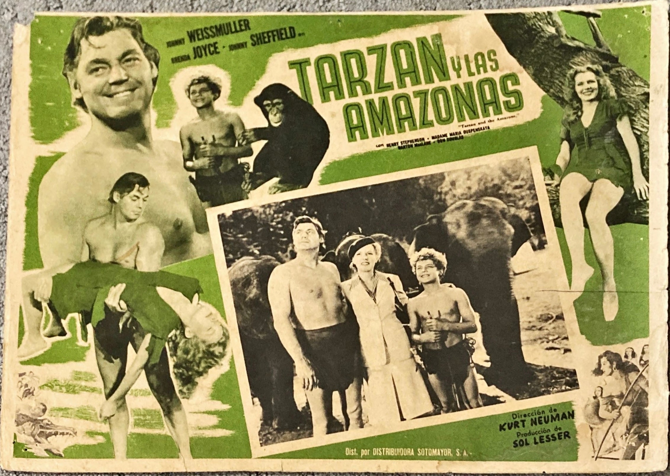 Tarzan (Johnny Weissmuller) Vintage Mexican Lobby Cards bundle