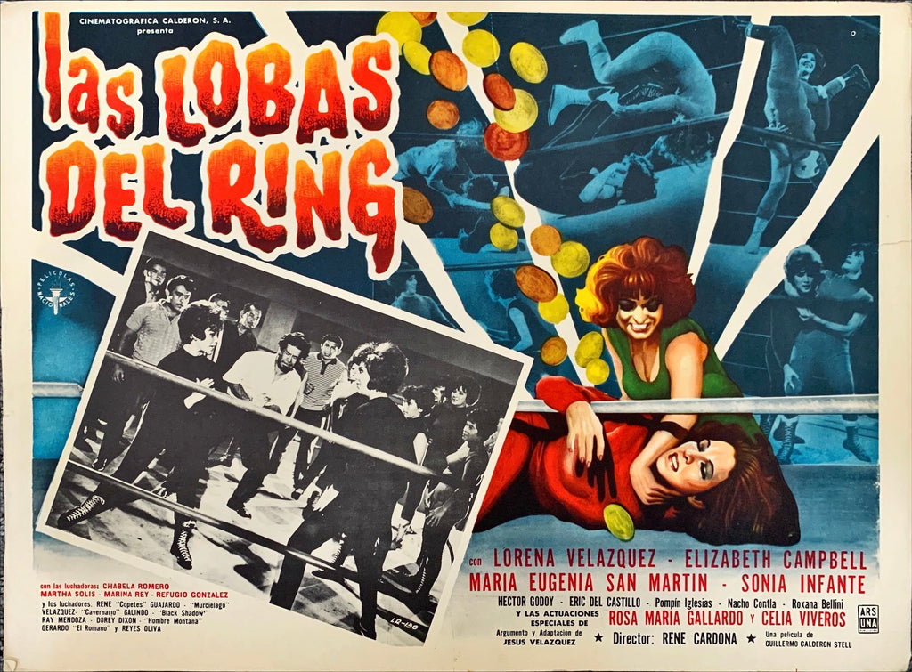 Lobas del Ring (1965) 2x Lobby Cards - MX