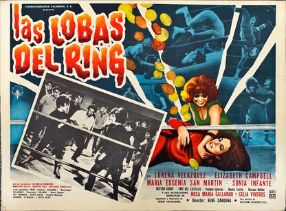 Lobas del Ring (1965) 2x Lobby Cards - MX