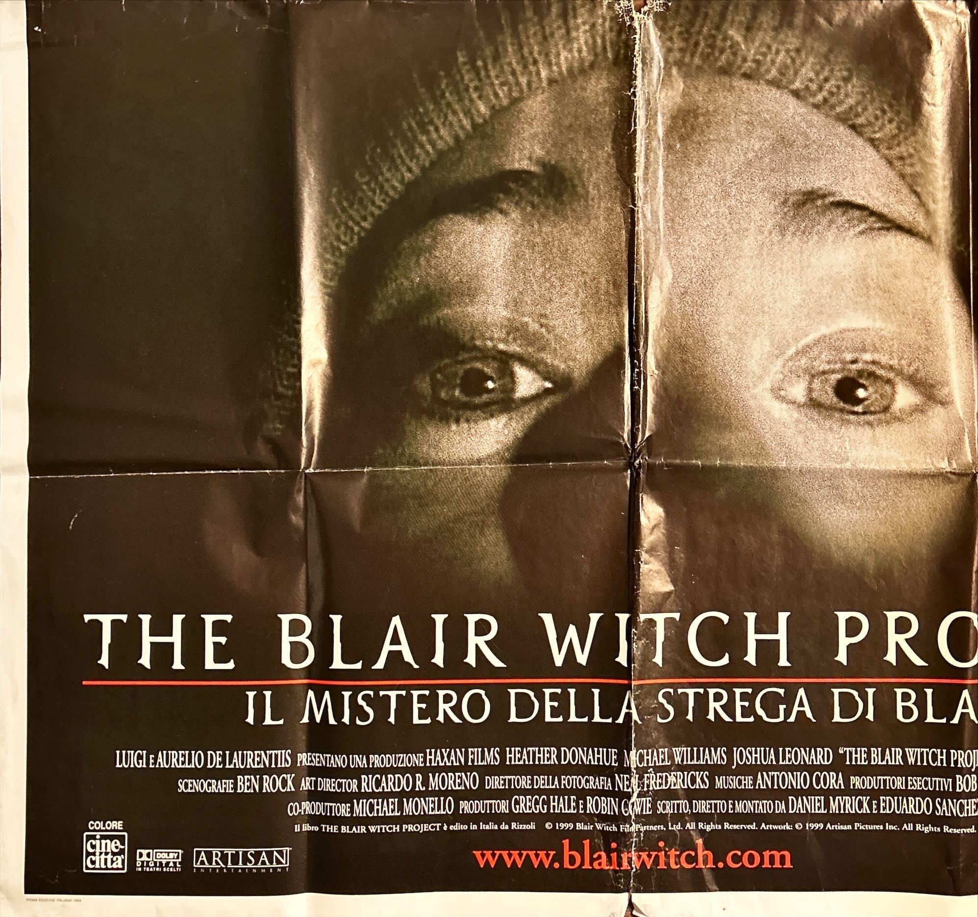 The Blair Witch Project ( 1999) Italian 1p original Movie Poster,  Daniel Myrick & Eduardo Sanchez horror cult classic