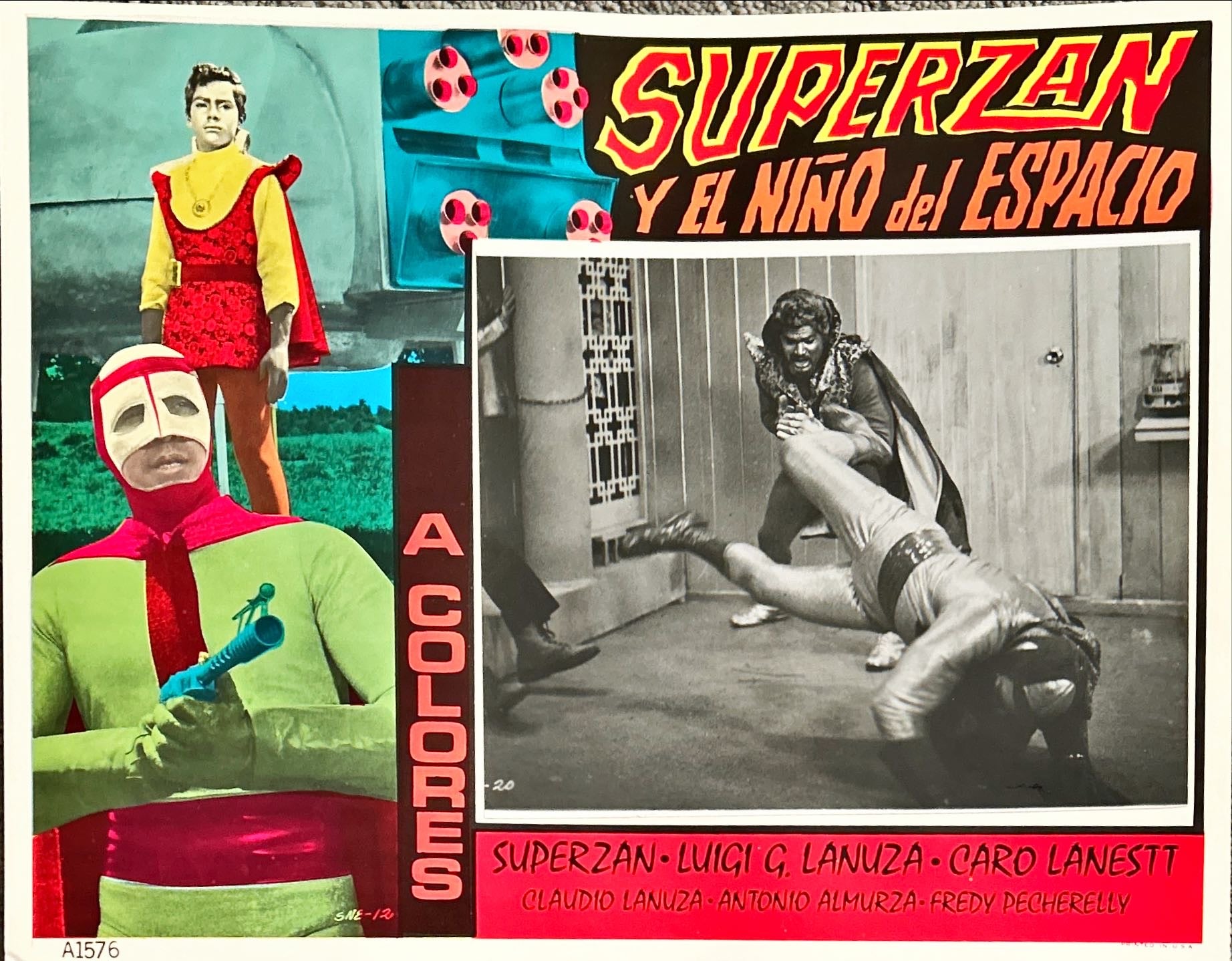 Superzan y el Nino del Espacio (1972) 8x Lobby Cards - MX