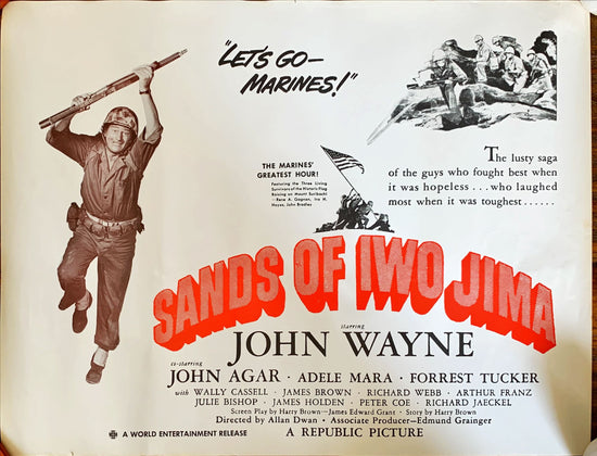 Sands of Iwo Jima John Wayne 18x23 poster (unknown provenance)