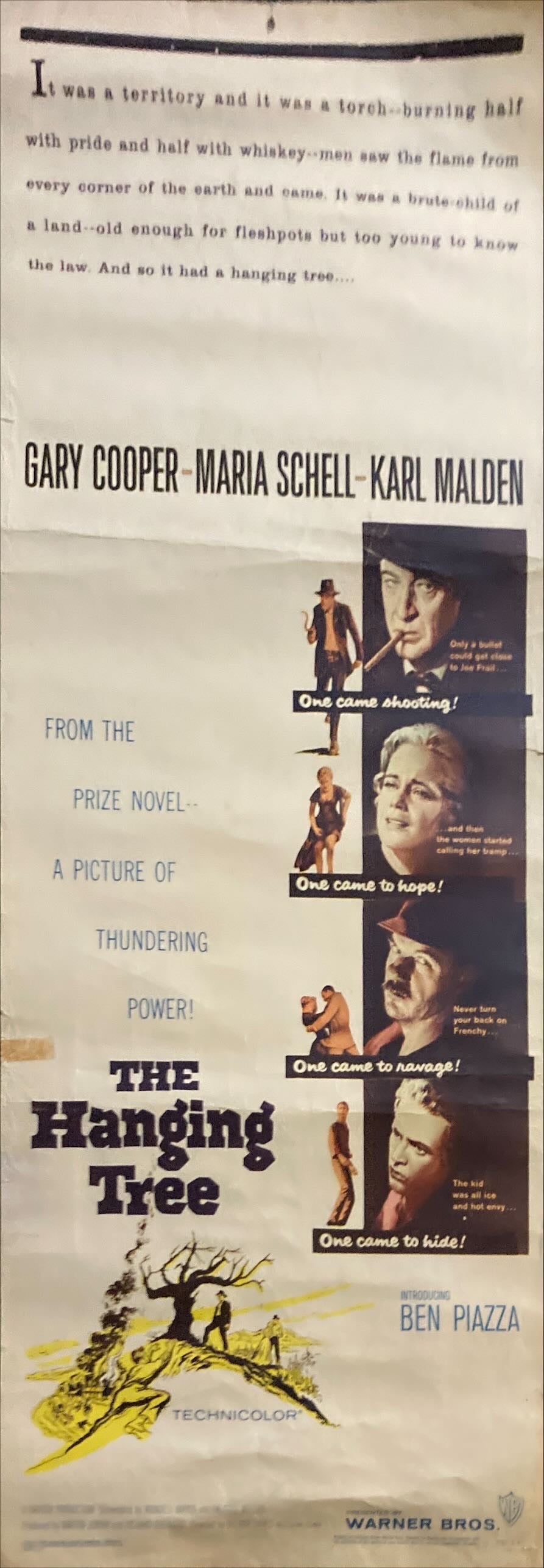 The Hanging Tree (1959) Insert Movie Poster, Gary Cooper