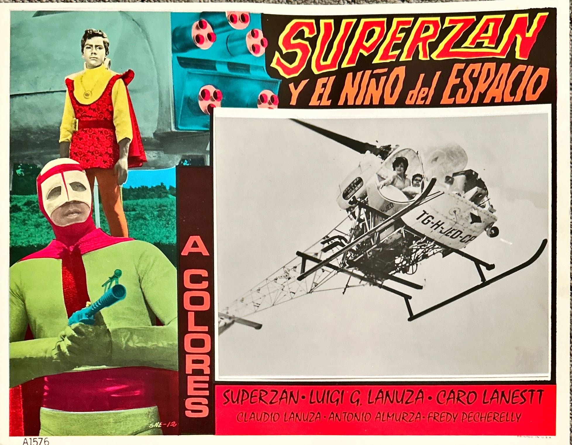 Superzan y el Nino del Espacio (1972) 8x Lobby Cards - MX