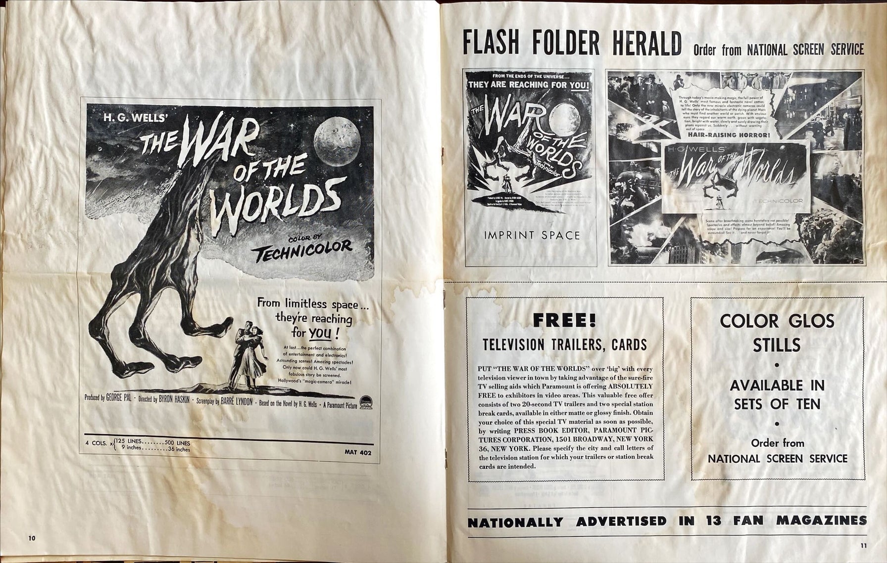 War of the Worlds (1953) Theatrical Pressbook