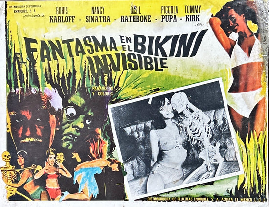 Ghost in the invisible Bikini, Mexican Lobby Card