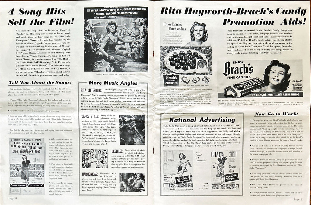 Miss Sadie Thompson (1953) Pressbook - 3D, Rita Hayworth