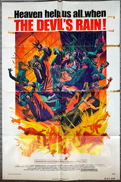 (272) The Devil’s rain one sheet movie poster