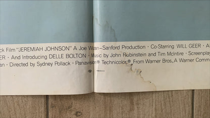 Jeremiah Johnson (1972) One Sheet Movie Poster - INTL
