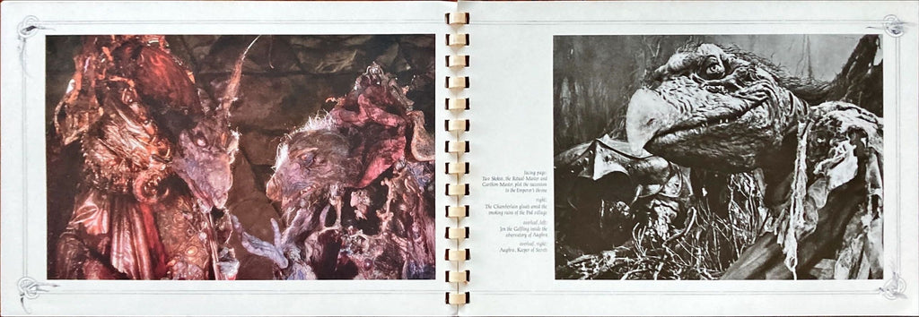 #1035 DARK CRYSTAL spiral-bound promo book 1982 Jim Henson & Frank Oz, die-cut embossed cover, rare