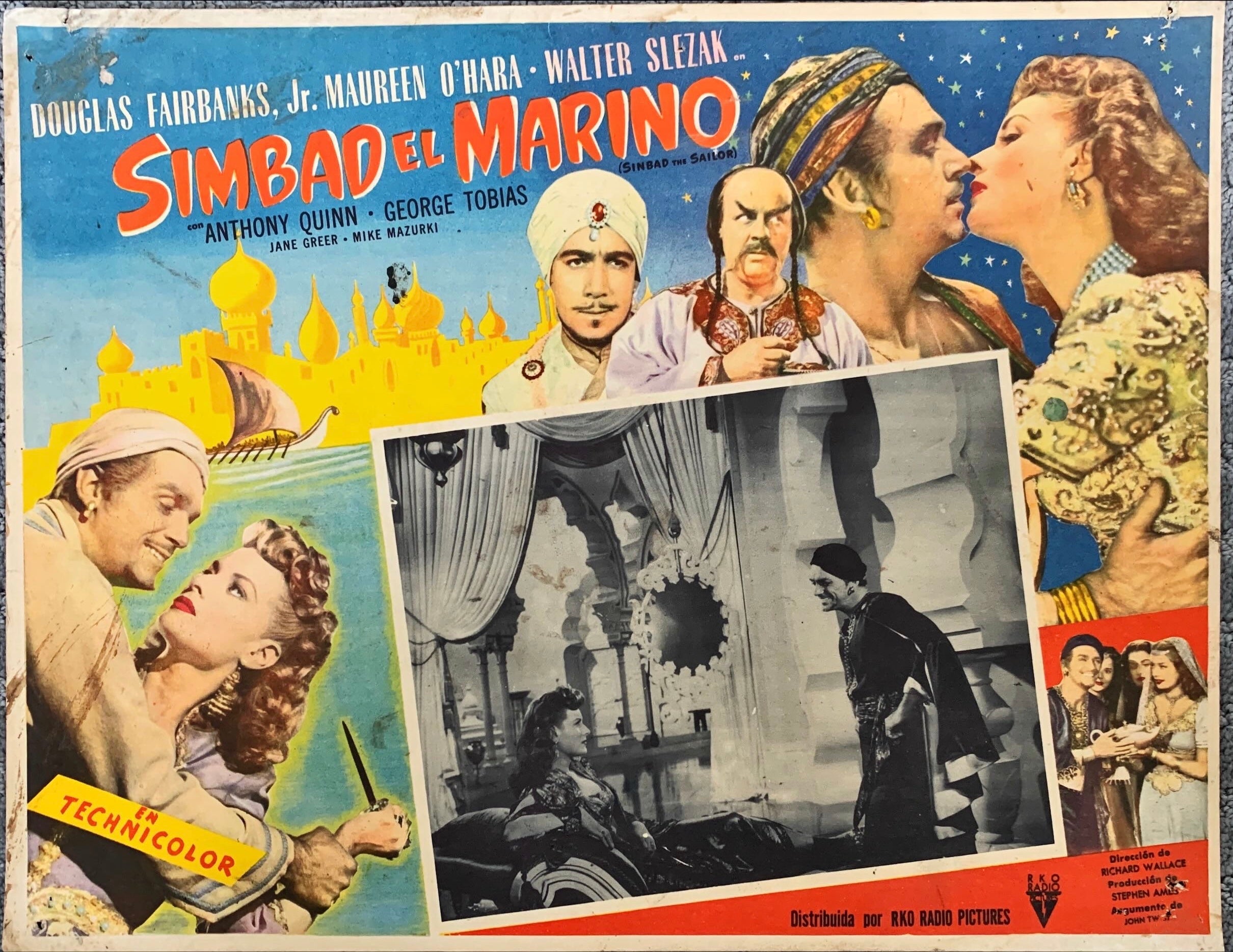 Sinbad the Sailor (1962) 3x Lobby Cards - MX