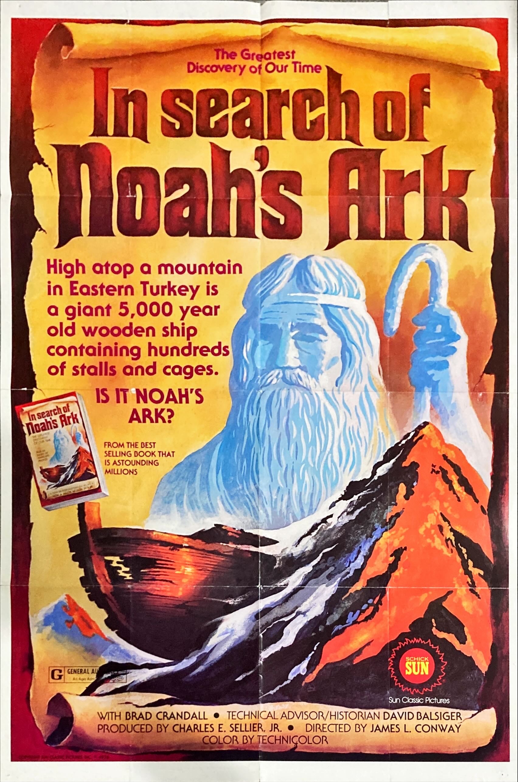 #2052 IN SEARCH OF NOAH'S ARK 1sh '76 James L. Conway, Biblical documentary!