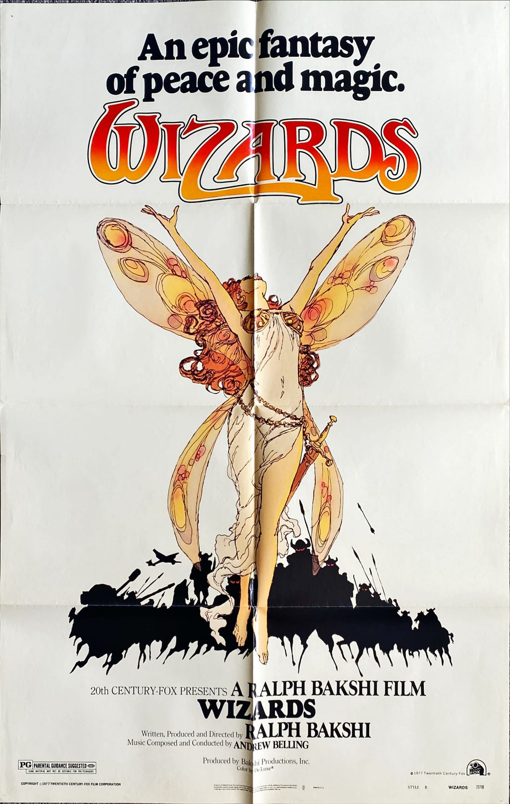 Wizards (1977) One Sheet Movie Poster - Style B