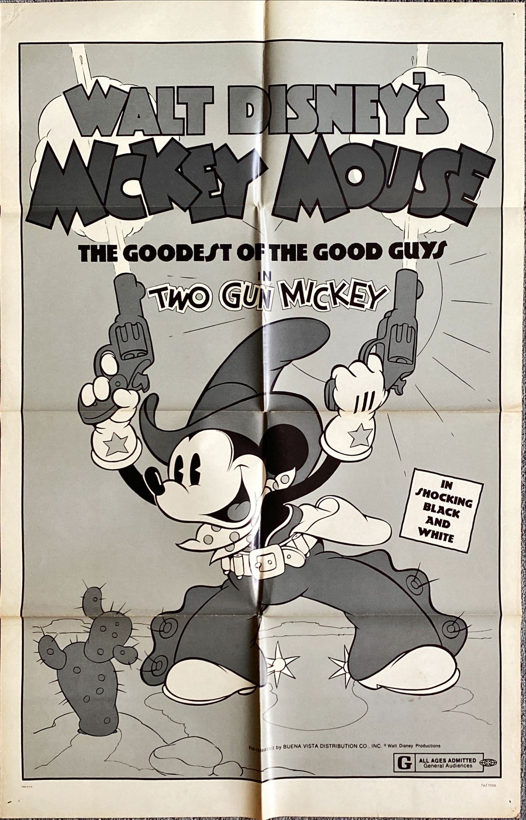 Two Gun Mickey - One Sheet Movie Poster - R'56, Disney