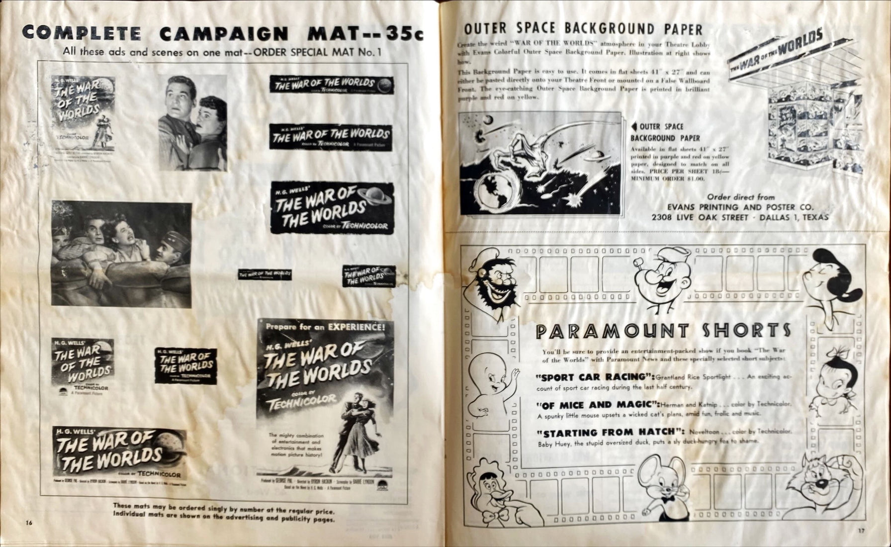 War of the Worlds (1953) Theatrical Pressbook