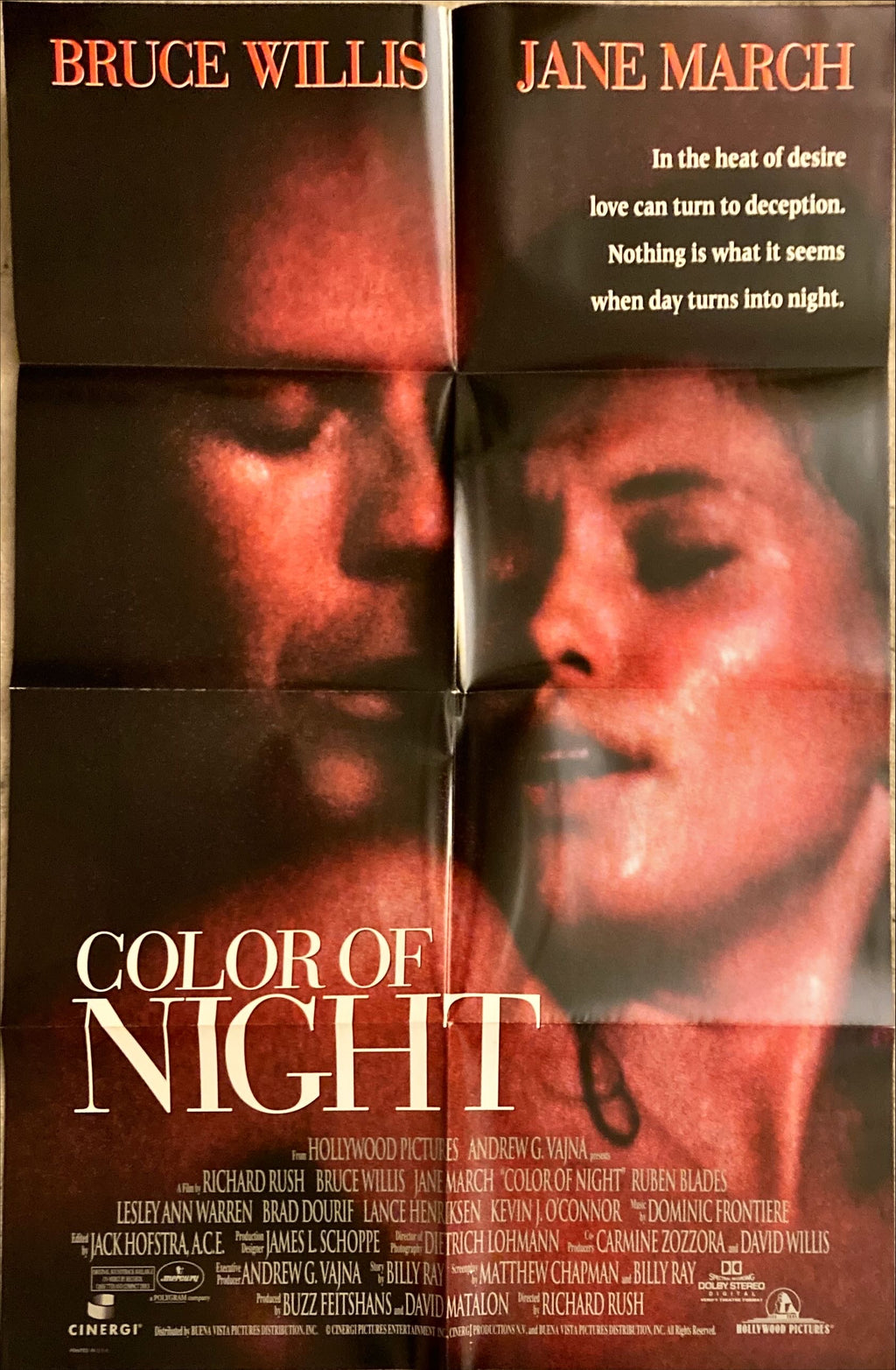 The Color of Night DS int'l 1sh '94 Bruce Willis