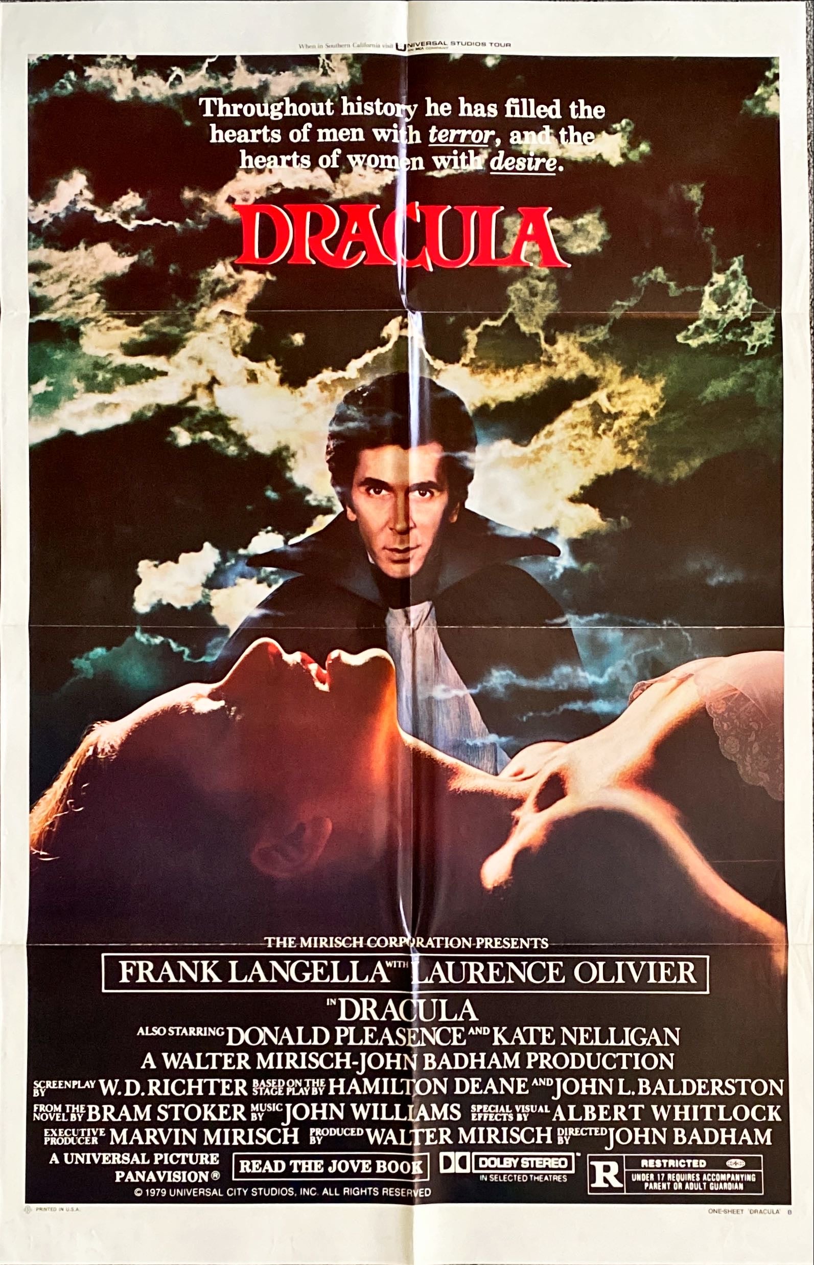 #1141 DRACULA style B 1sh 1979 Bram Stoker, Frank Langella