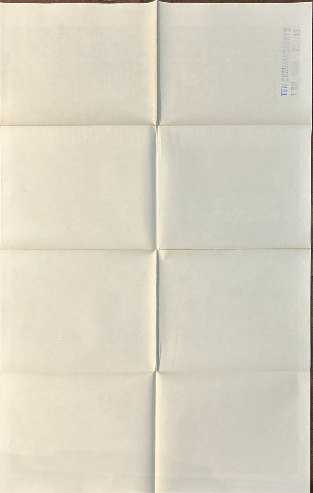 Ten Commandments (1956) One Sheet Movie Poster - R72, Heston with Tablets