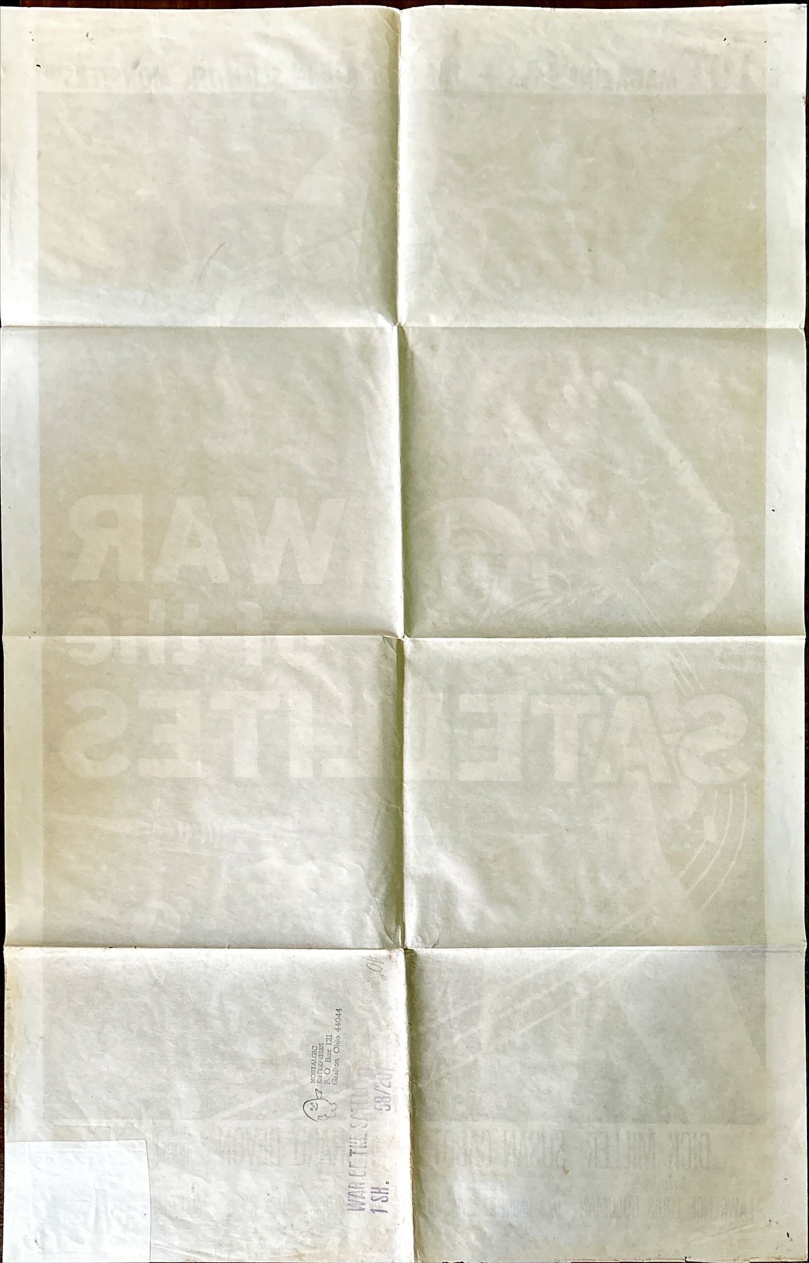 War of the Satellites (1958) One Sheet Movie Poster