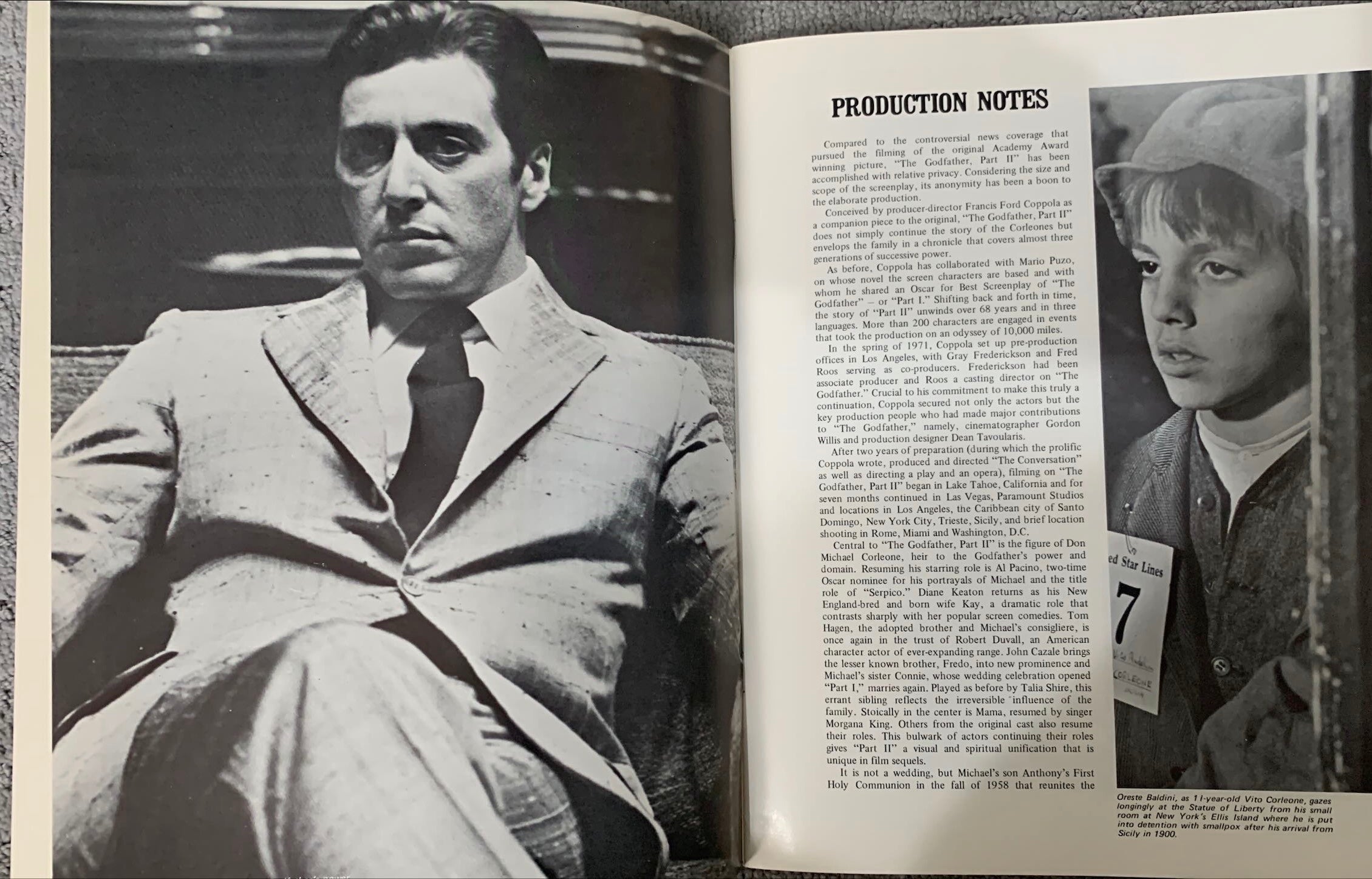 (577) The Godfather part two original souvenir book