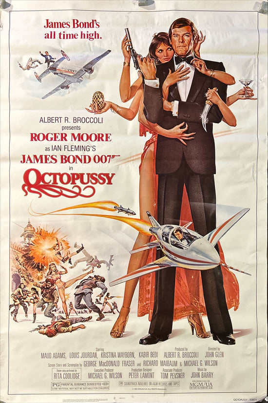 Octopussy (1983) Original Movie Poster - Roger Moore