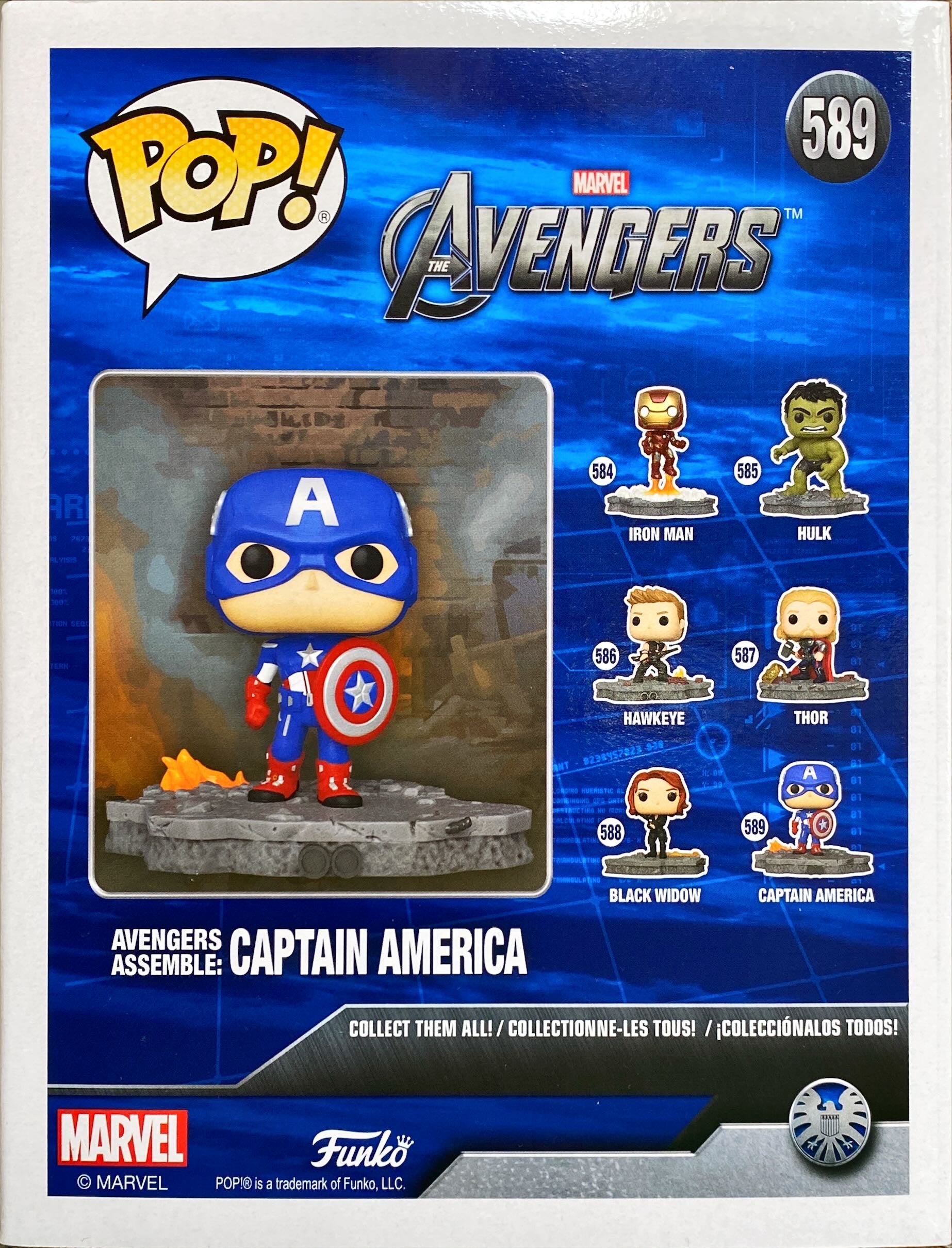 FUNKO POP! AVENGERS ASSEMBLE: CAPTAIN AMERICA #589 MARVEL AVENGERS FIGURE