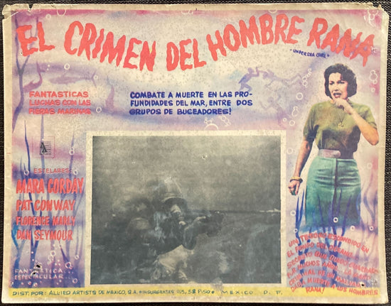 Undersea Girl (1957) Vintage Mexican Lobby Card