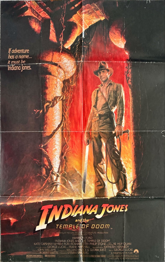 Indiana Jones & The Temple of Doom (Spielberg;1984) Original Movie Poster Wolfe