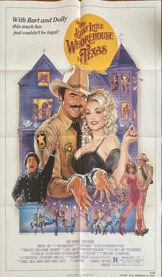 The best little whorehouse in Texas (1982) Original Movie Poster art of Burt Reynolds & Dolly Parton by Goozee