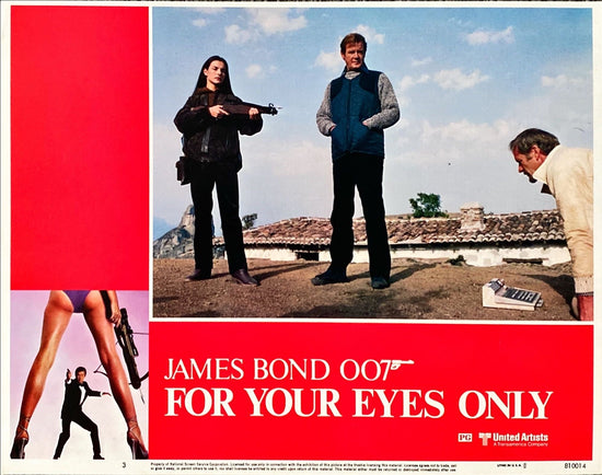 For Your Eyes Only (1981) 3x Lobby Cards - James Bond