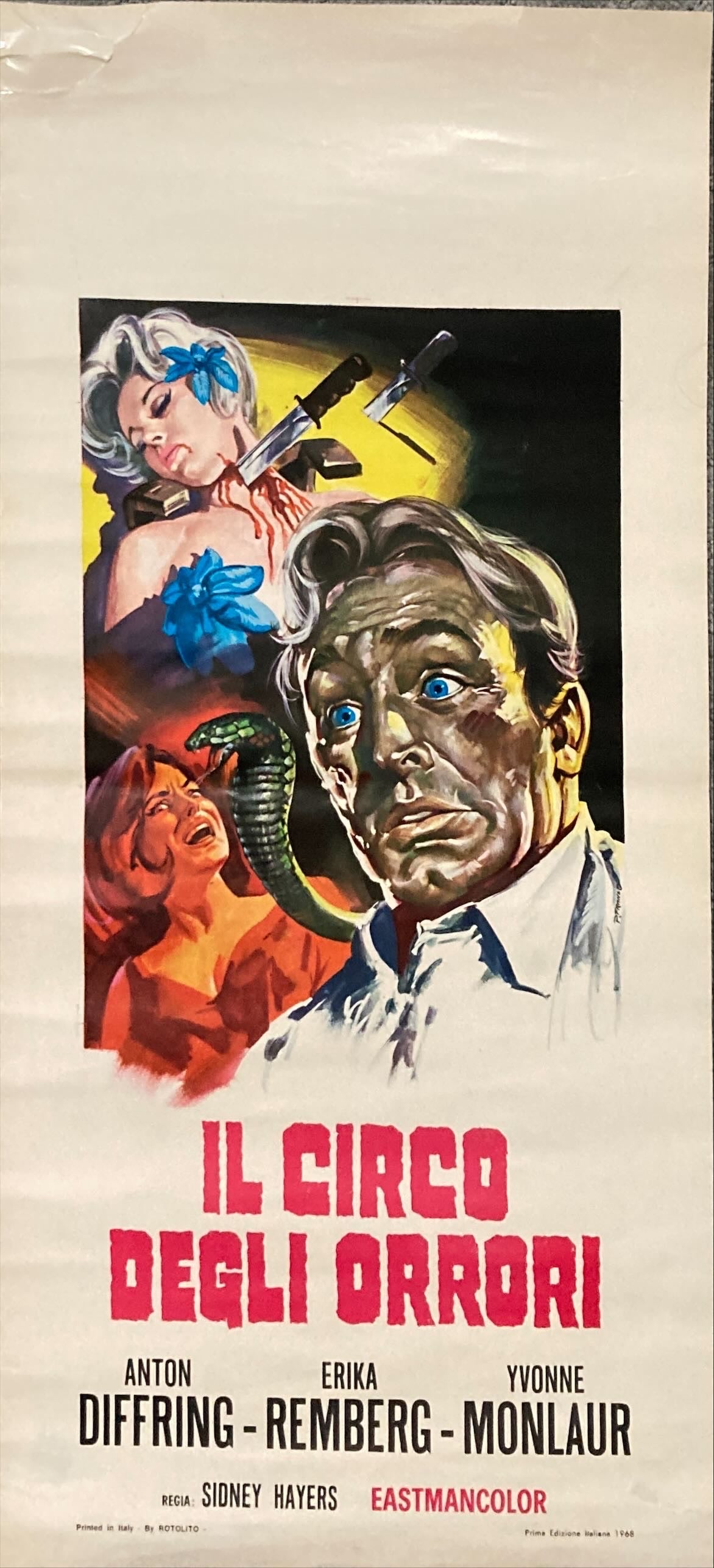 Circus of Horrors (R'68) Original Locandina Movie Poster