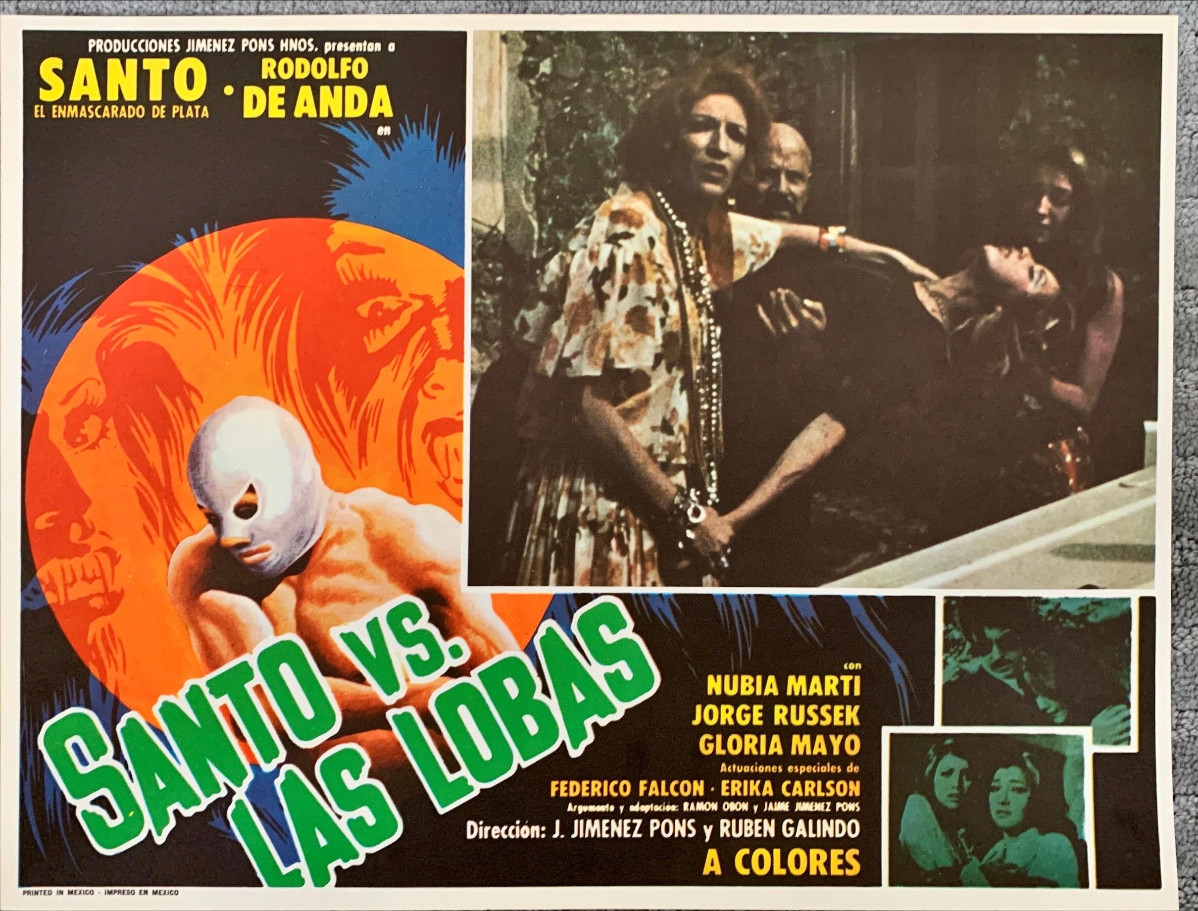 (373) Santo vs las lobas Mexican lobby cards