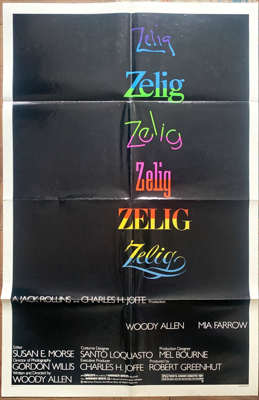 Zelig,  1sh 1983 Mia Farrow, Woody Allen