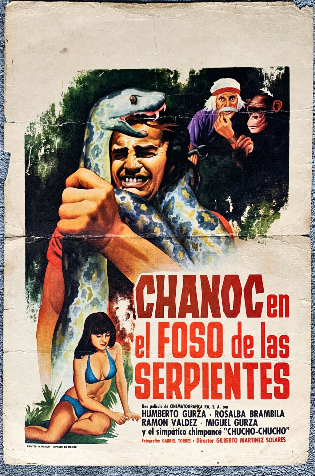 Chanoc en el foso de las serpientes, Mexican window card