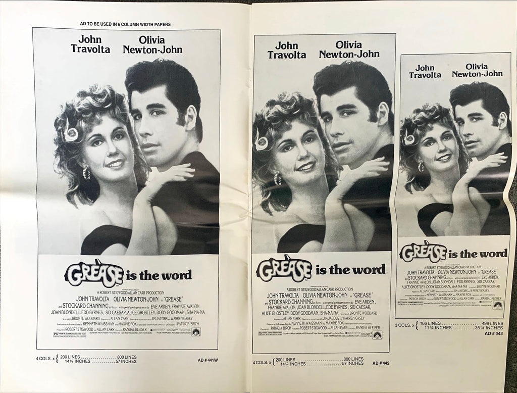 Grease (1987), Pressbook, John Travolta
