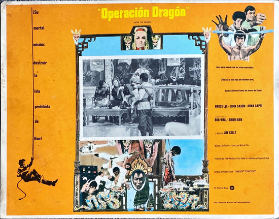 Enter the Dragon, Bruce Lee Mexican movie lobby card