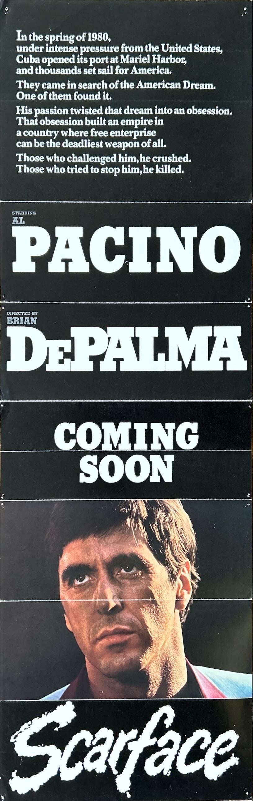 Scarface (1983)  - Promo Brochure, Pacino