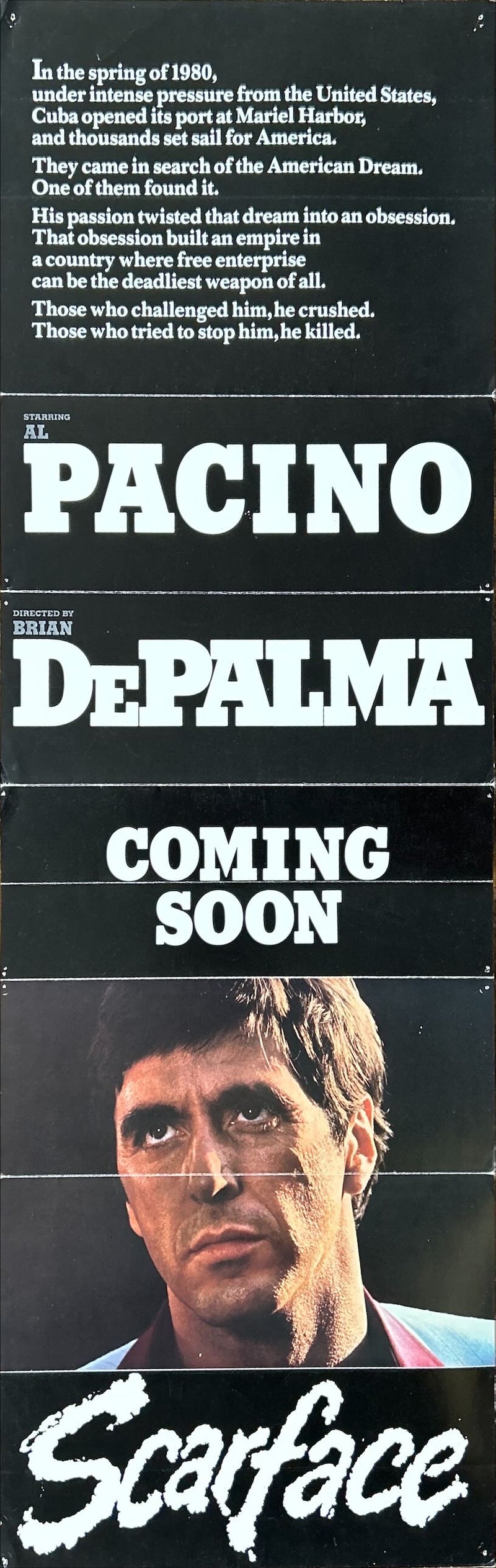 Scarface (1983)  - Promo Brochure, Pacino