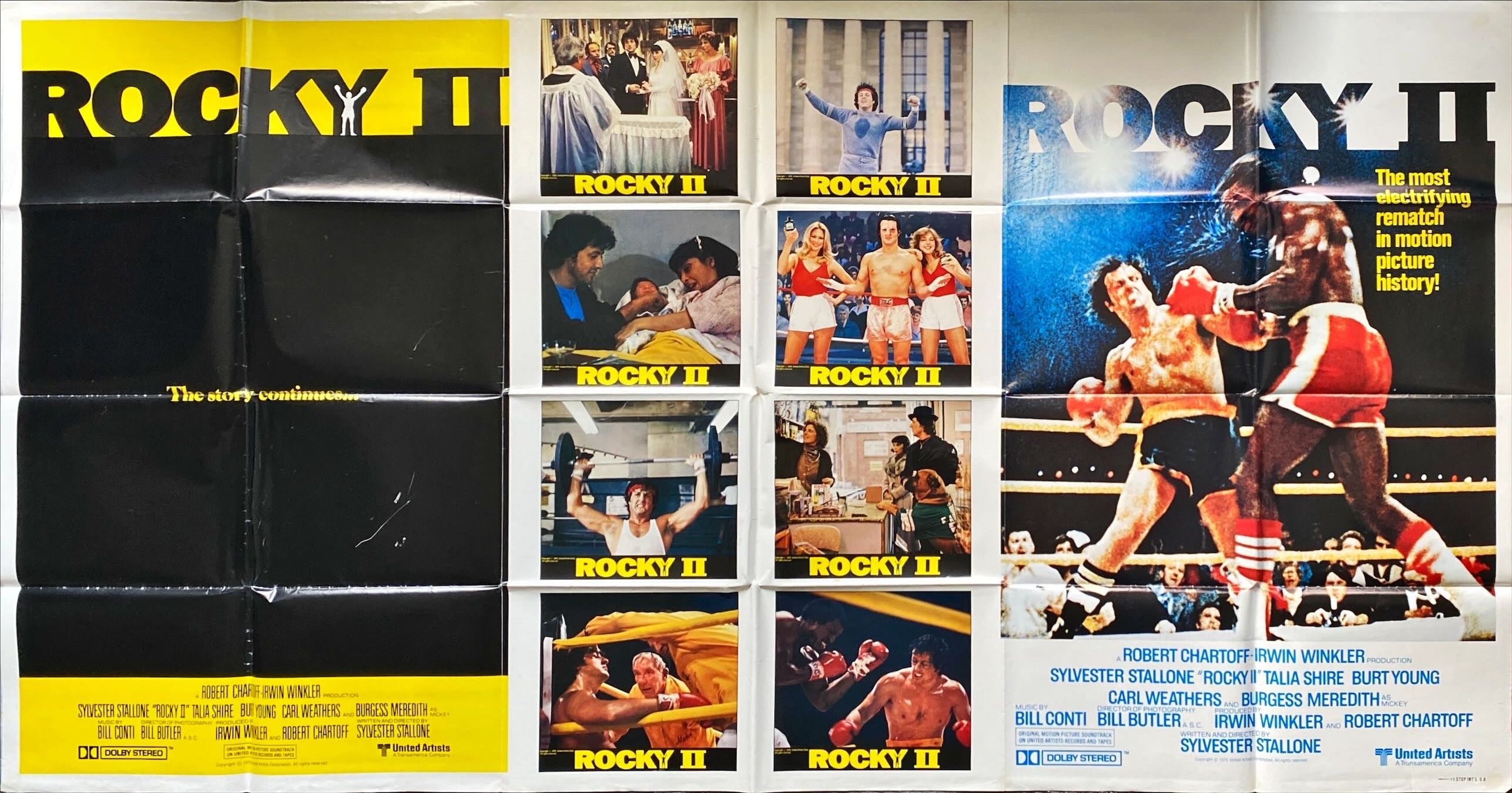 951 ROCKY II 1-stop poster 1979 Sylvester Stallone & Carl Weathers