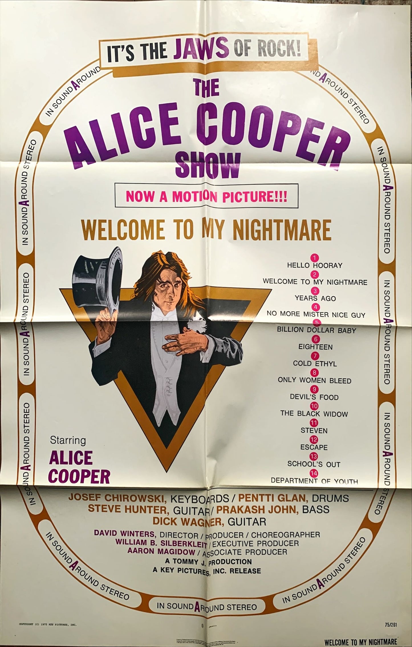 #1475 ALICE COOPER: WELCOME TO MY NIGHTMARE 1sh '75