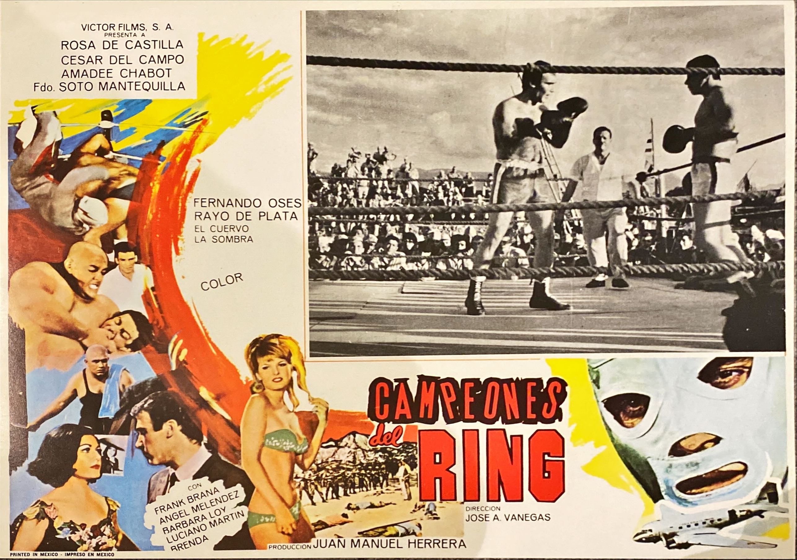 Campeones del Ring (1972) 4x Lobby Cards - MX