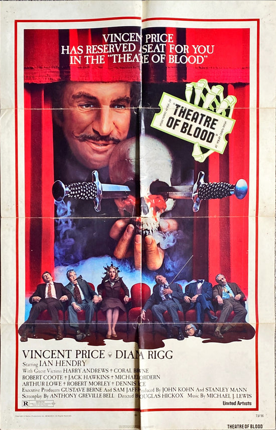 Theatre of Blood (1973) One Sheet Movie Poster - Vincent Price